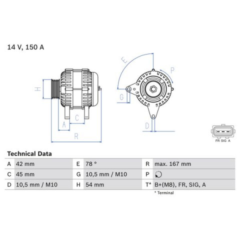 Alternator BOSCH 0 986 049 071 - Trodo.com