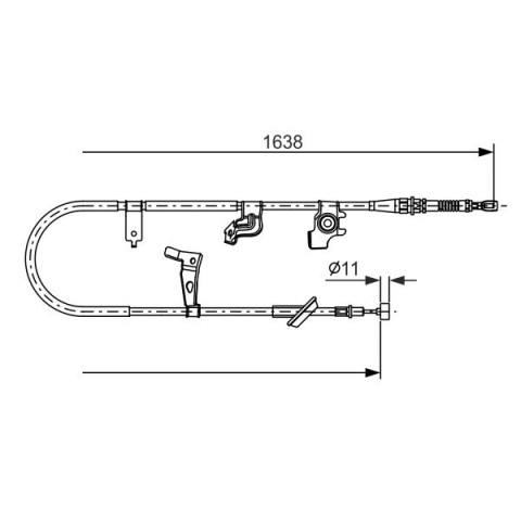 Cable Pull parking brake BOSCH 1 987 482 466 Trodo