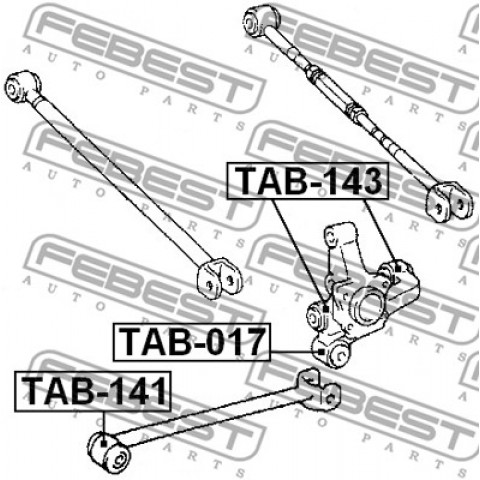 Bush, control arm mounting FEBEST TAB-143- Trodo.com