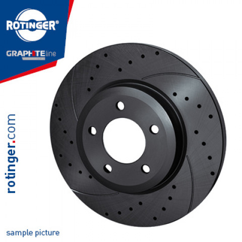 ROTINGER Set Di 2 Dischi Freno Anteriori – Rivestimento Anticorrosione, RT 20197-GL – Certificato TÜV