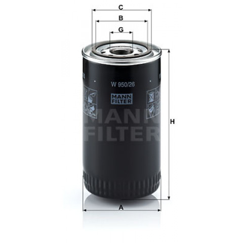 Oil Filter MANN-FILTER W 950/26