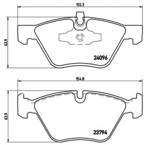 Brake Pad Set, disc brake BREMBO P 06 040X- Trodo.com