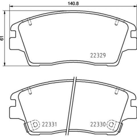 Brake Pad Set, disc brake BREMBO P 30 096- Trodo.com