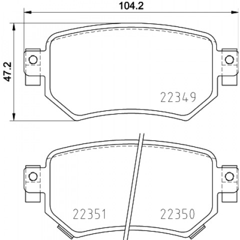 Brake Pad Set, disc brake BREMBO P 49 059- Trodo.com