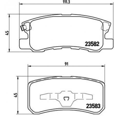 Brake Pad Set, disc brake BREMBO P 54 031X- Trodo.com