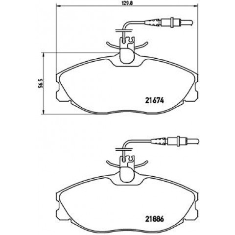 Brake Pad Set, disc brake BREMBO P 61 057- Trodo.com