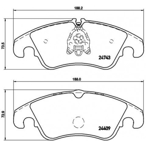 Brake Pad Set, disc brake BREMBO P 85 098- Trodo.com