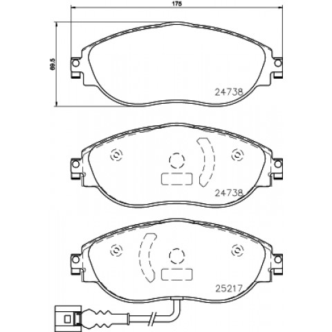 Brake Pad Set, disc brake BREMBO P 85 144X- Trodo.com