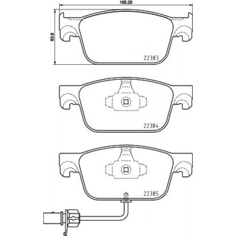 Brake Pad Set, disc brake BREMBO P 85 153X- Trodo.com