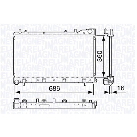 Magneti Marelli BM114 Radiatore Motore | Ricambio Auto Originale | Numero OEM 350213114000 | Alta Qualità E Affidabilità - 5