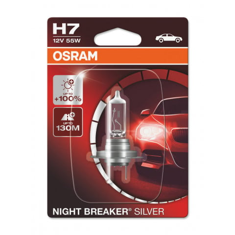 core Prove Interpretive Halogen bulb OSRAM NIGHT BREAKER SILVER 12V H7 55W- Trodo.com