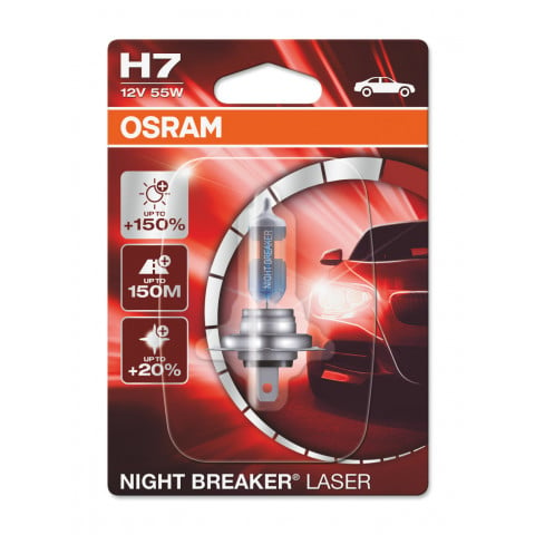 Bombilla halógena OSRAM NIGHT BREAKER LASER 12V H7 55W