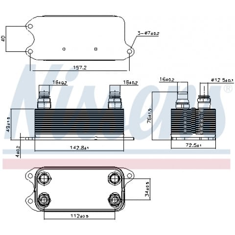 Oil Cooler, automatic transmission NISSENS 90909