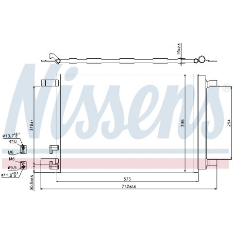 Condenser, air conditioning NISSENS 940319