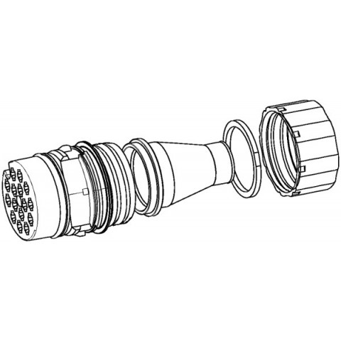 Kit Connettori Cavi HELLA - Spina Rotonda, Conforme ADR/GGVS, Per Impianti Elettrici Auto