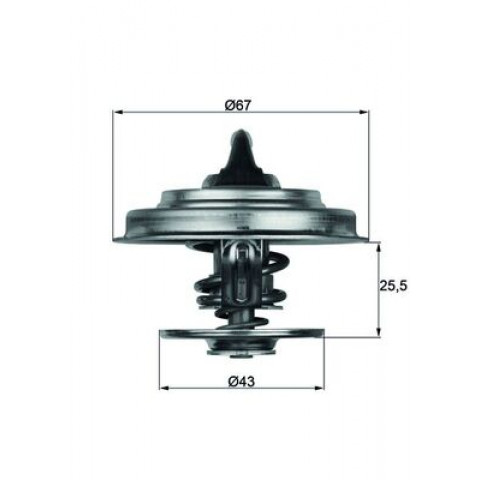 Thermostat, coolant MAHLE ORIGINAL TX 18 71D - Trodo.com